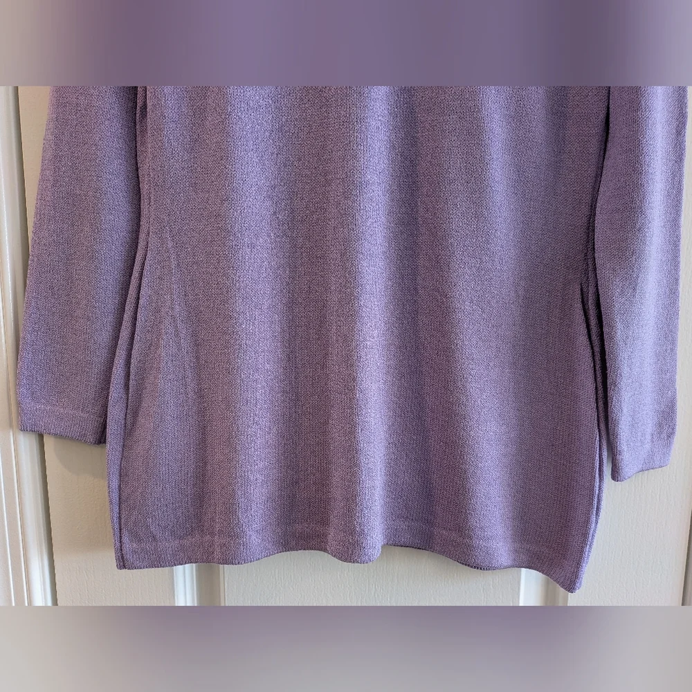 St John Collection Santana Knit Lavender Purple Cardigan Wool Blend Size 2 - Picture 9 of 13
